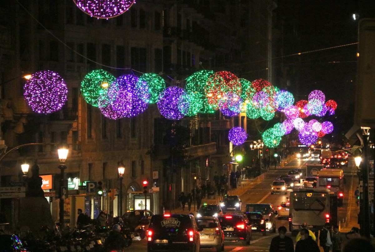 Imatge d'arxiu dels llums de Nadal a Barcelona.