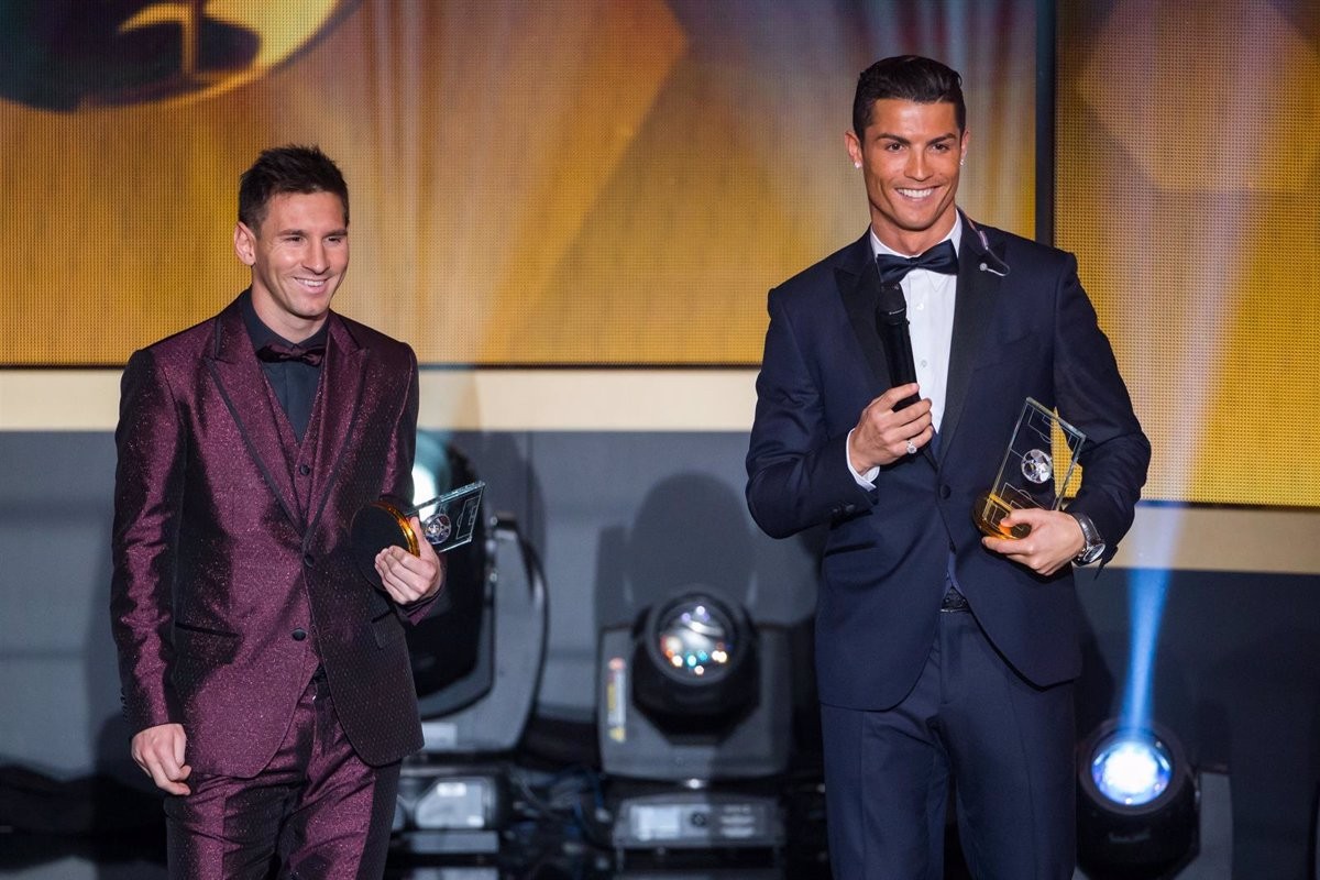 Leo Messi i Cristiano Ronaldo, durant una gala de la FIFA