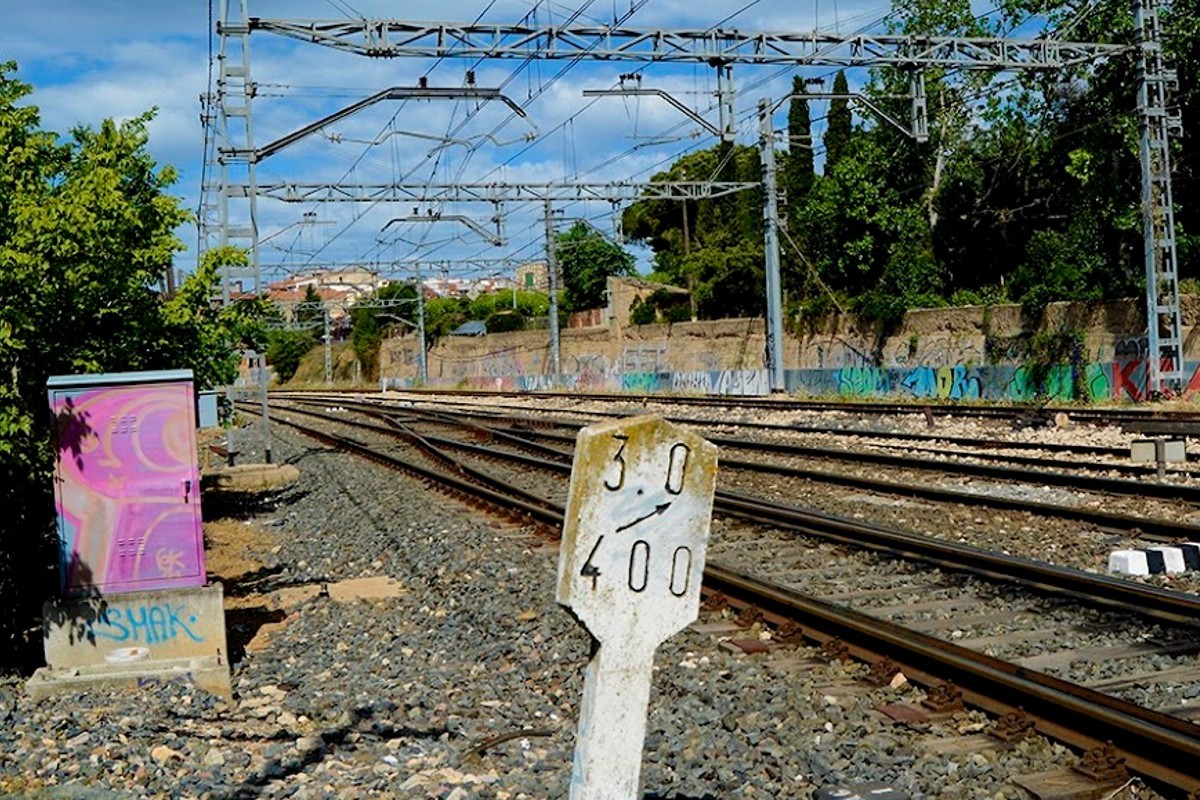 Imatge de recurs de la via del tren, a tocar de l'estació de Reus