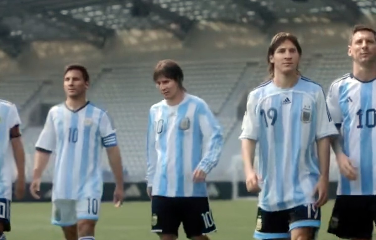 Les diferents versions de Messi que es poden veure a l'anunci