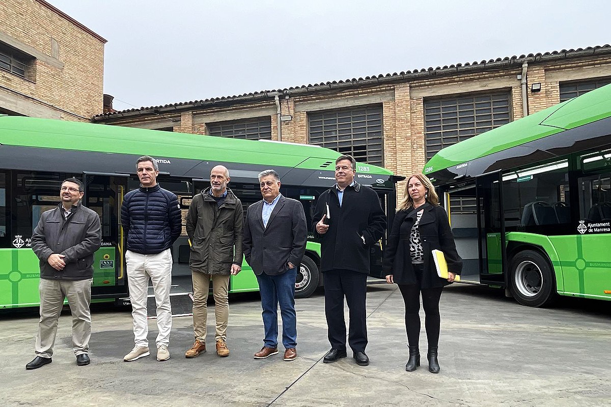 Presentació dels dos primers autobusos elèctrics de Manresa