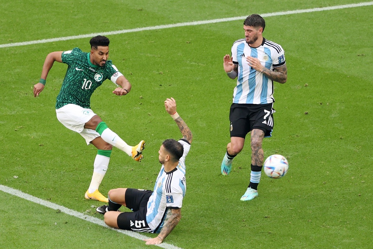 Un moment del partit entre l'Argentina i l'Aràbia Saudita al Mundial de Qatar