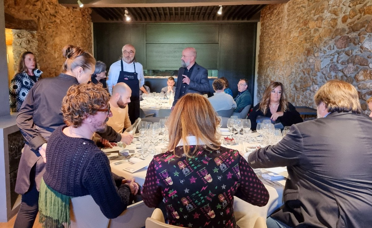 José Luis Todó i Jeroni Castell presentant les Jornades Gastronòmiques de la Cabra Hispànica 