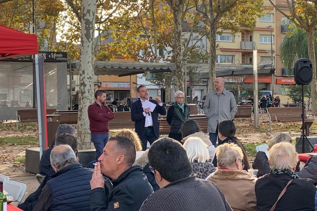 Acte electoral de Joan Ramon i Bernabé, alcaldable del PSC a Llinars del Vallès