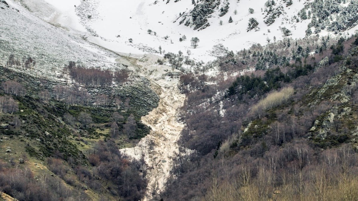 Imatge d'arxiu d'una allau al Pallars Sobirà