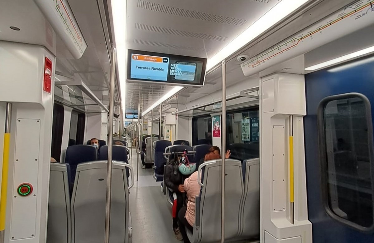 Una imatge presa per un usuari que ha agafat el tren aquest matí per anar a treballar a Barcelona.