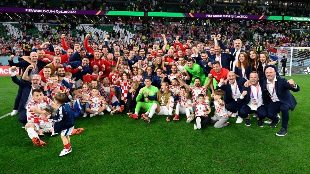 La selecció de Croàcia, després de guanyar el partit de quarts del Mundial davant el Brasil