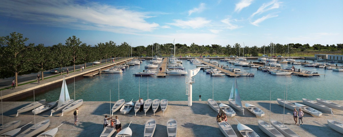 Imatge virtual del Port fluvial de Deltebre amb l'aprovació del pla especial on hi cabran més de 550 embarcacions 