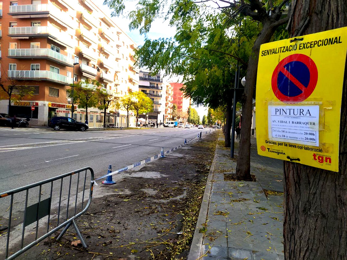 L'avinguda Vidal i Barraquer de Tarragona deixarà de ser zona blanca.