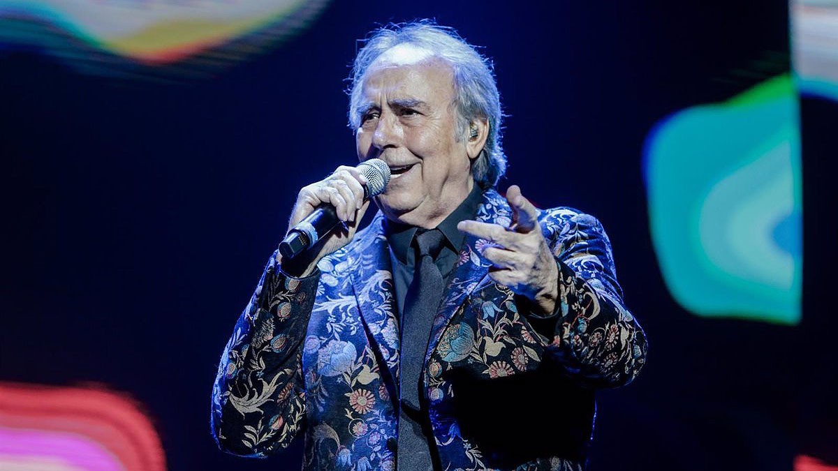 Joan Manuel Serrat durant el primer concert de la gira de despedida, a Madrid