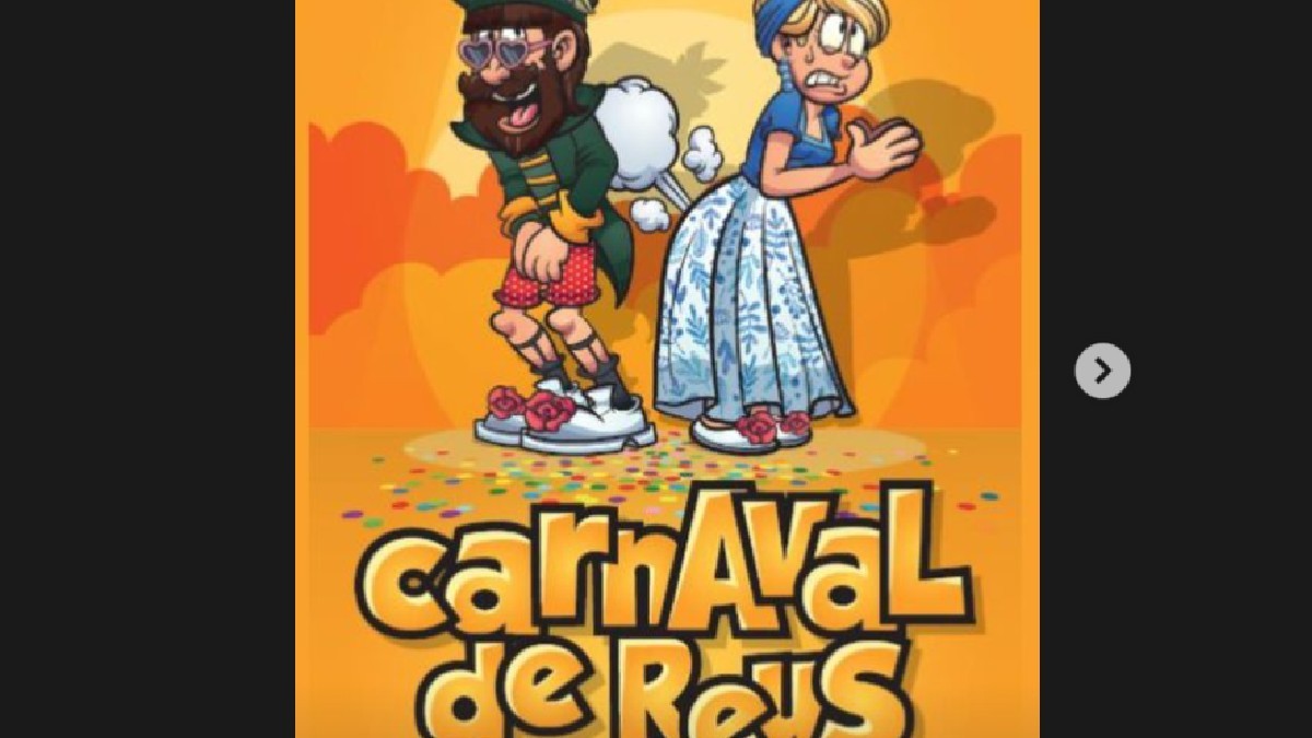 Detall del cartell del Carnaval de Reus 2023