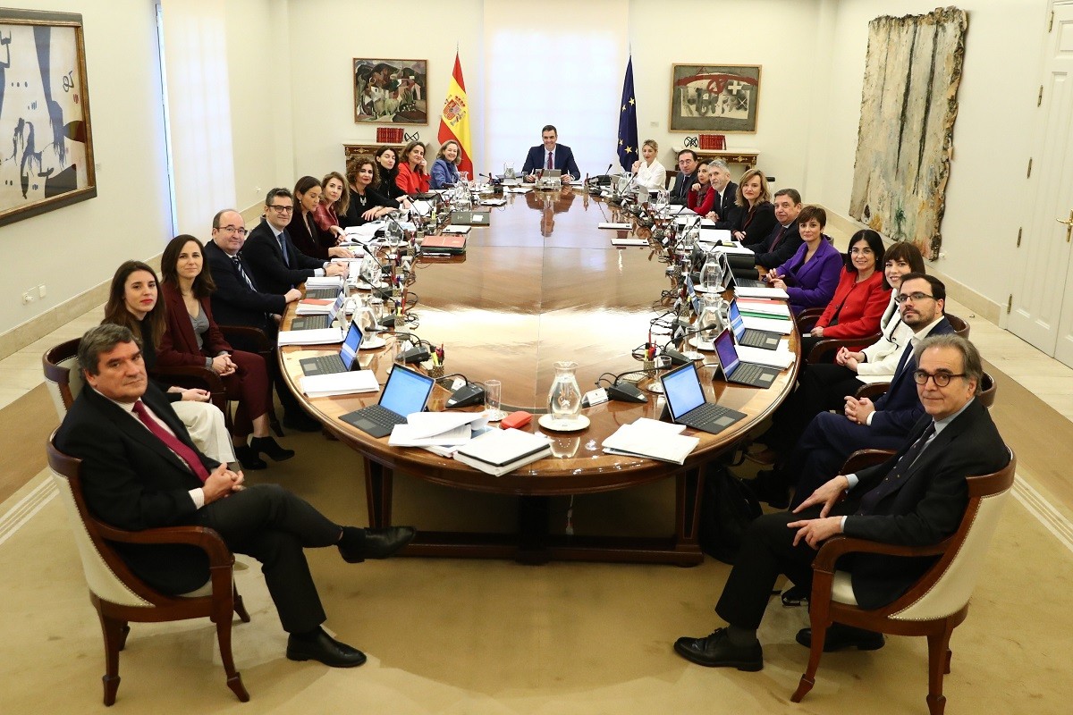 Reunió del consell de ministres al complex de la Moncloa.