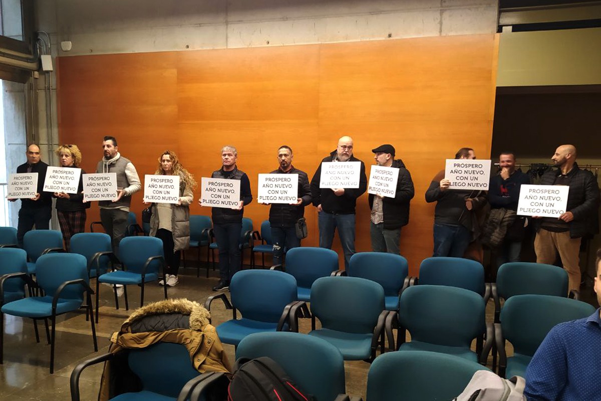 Imatge d'arxiu d'una protesta de membres del comitè d'empresa de FCC a Tarragona.