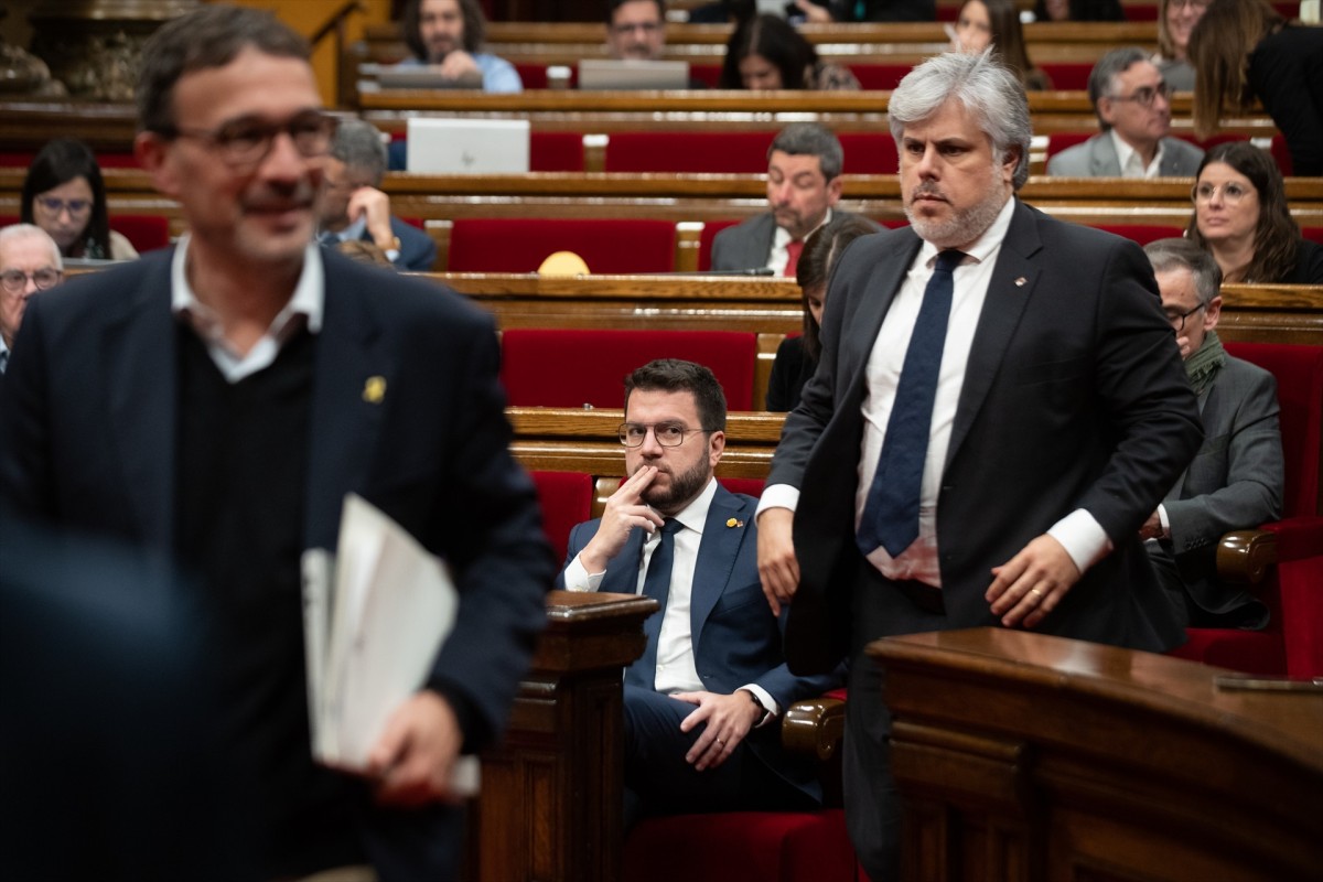 Josep Rius, Albert Batet i Pere Aragonès, al Parlament