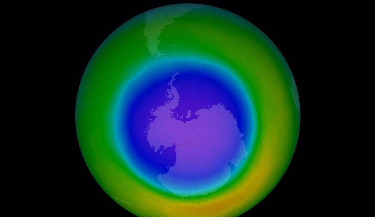 El forat de la capa d'ozó a la zona de l'Antàrtida