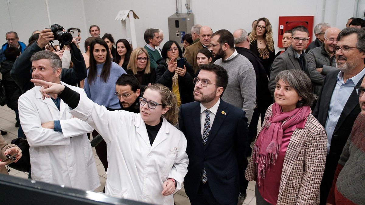 El president de la Generalitat Pere Aragonès ha inaugurat l’obrador de patates de Sant Tomàs.
