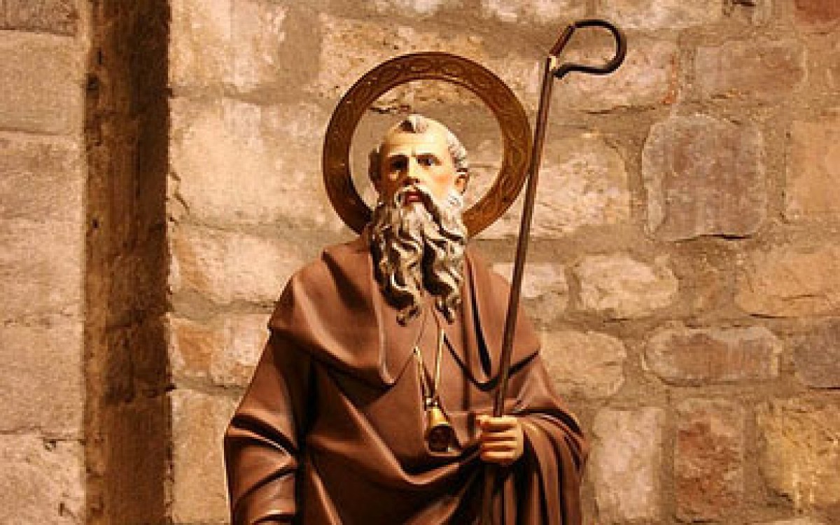 Una escultura de Sant Antoni Abat