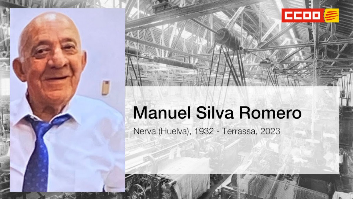 CCOO Catalunya lamenta la mort de Manuel Silva Romero