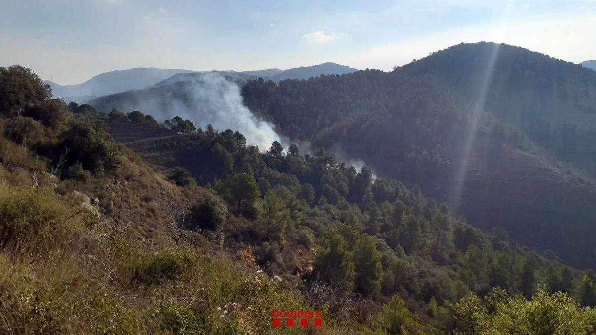Una imatge de la zona on s'ha produït l'incendi