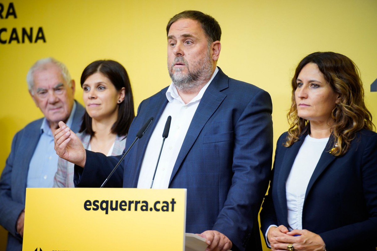 Oriol Junqueras i dirigents d'ERC, en una imatge d'arxiu.