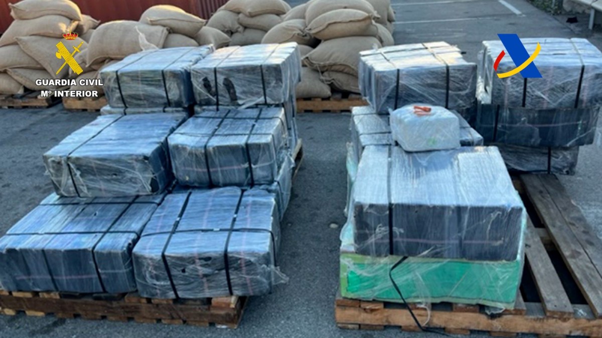 Part de la càrrega de cocaïna confiscada al port de Barcelona