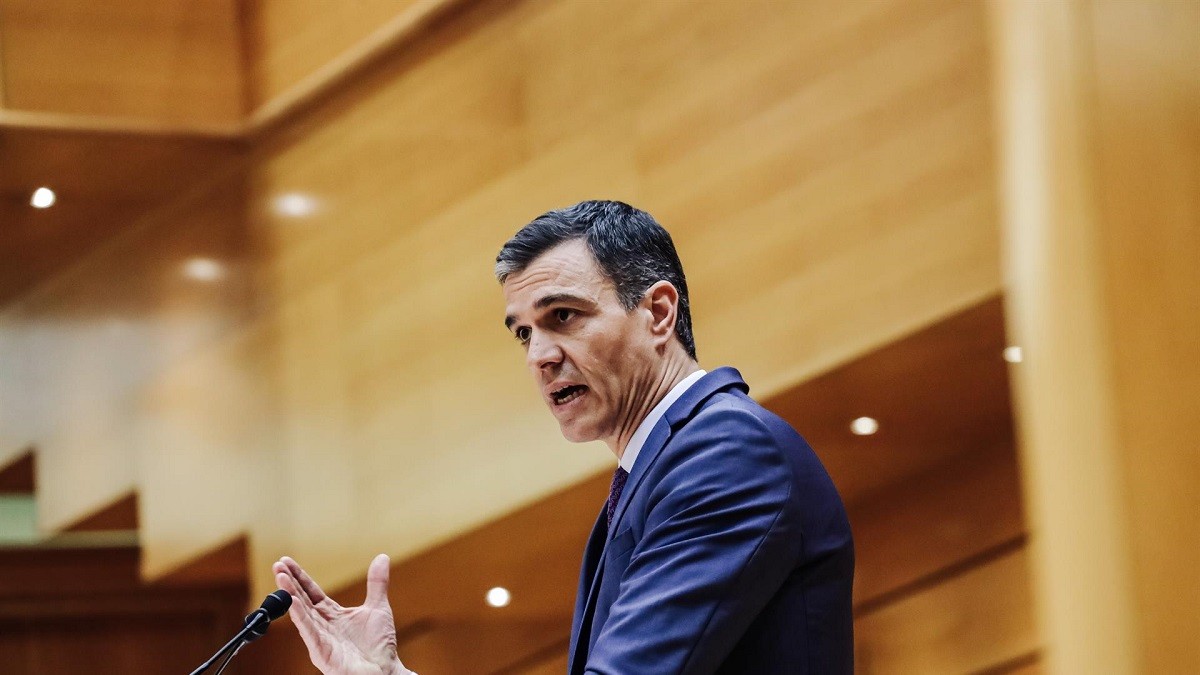 Pedro Sánchez, aquest dimarts al Senat.