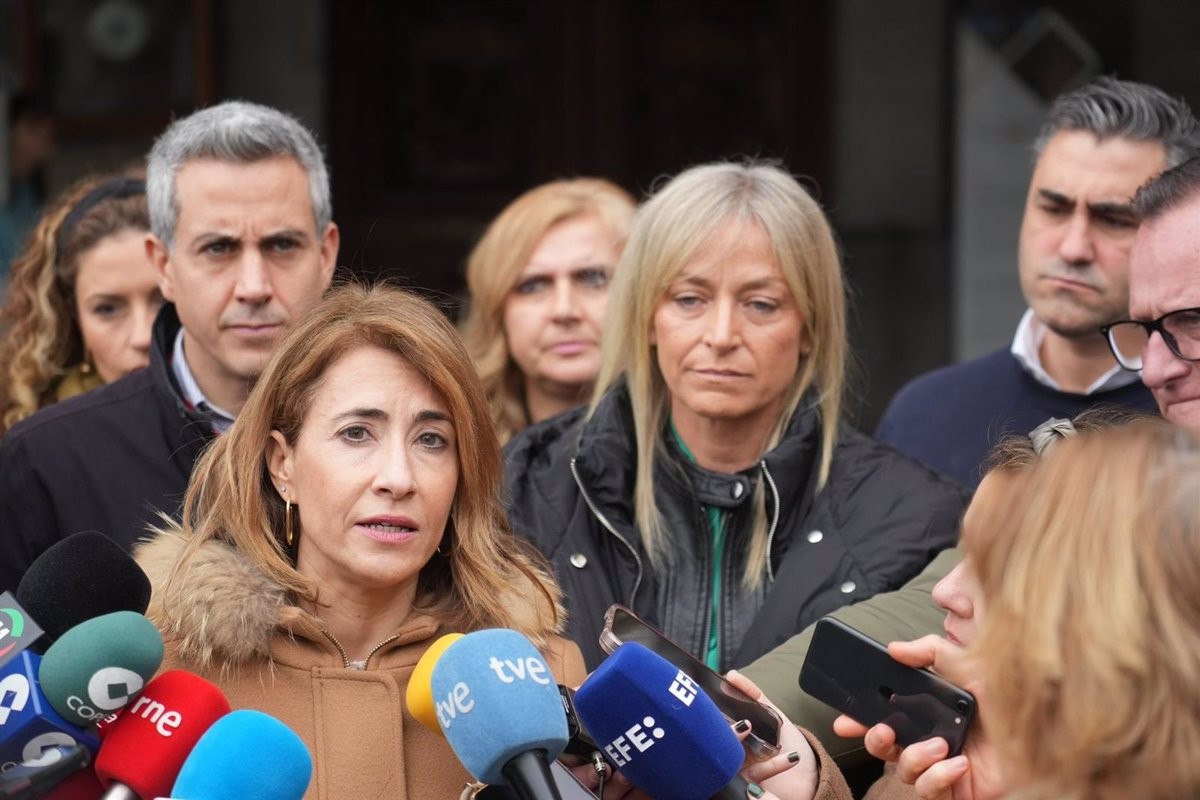 La ministra Raquel Sánchez, en la visita a l'Ajuntament de Castro Urdiales a Cantàbria