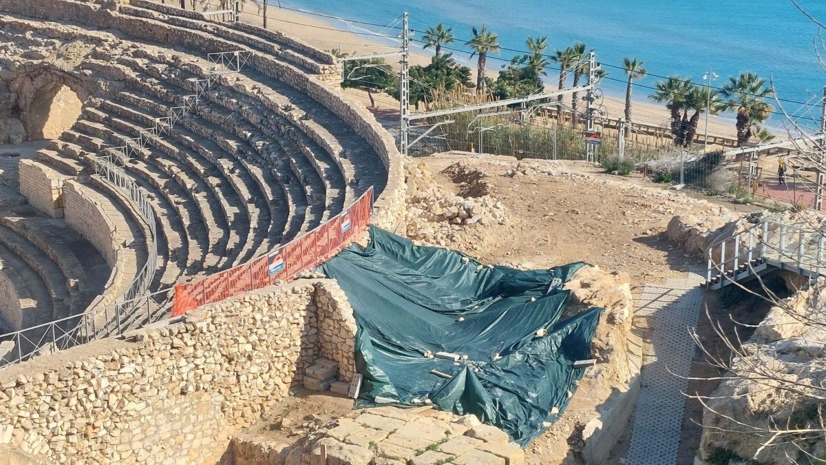 Imatge dels treballs realitzats a l'Amfiteatre de Tarragona en els darrers mesos.