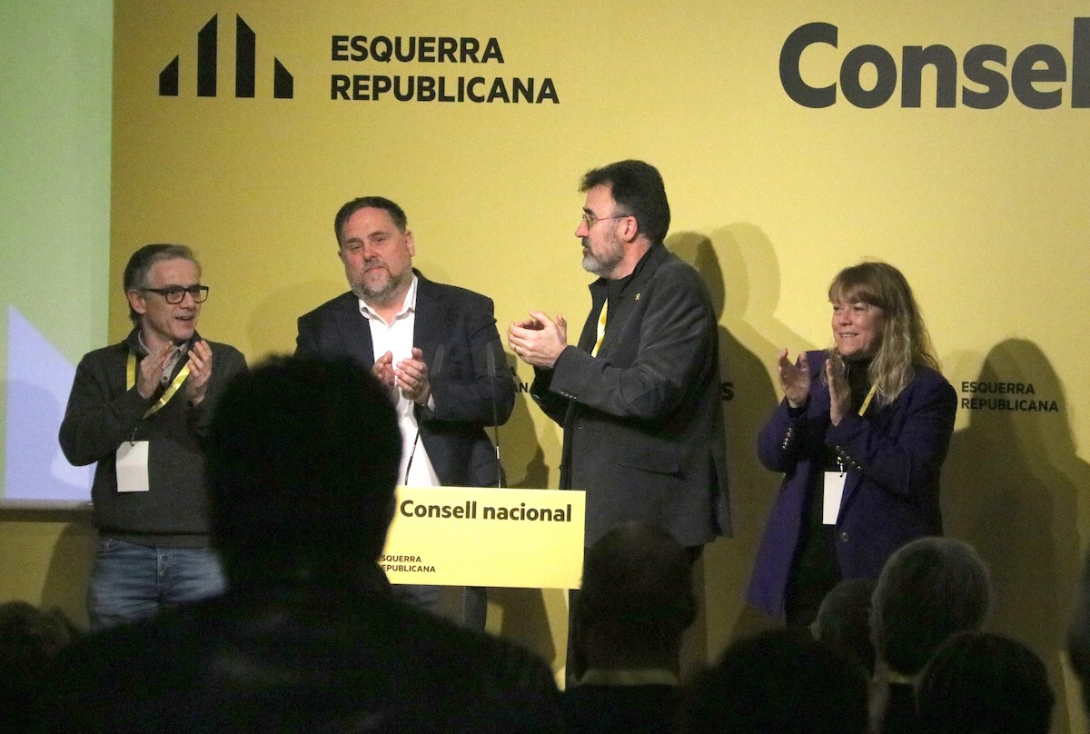 Junqueras amb Jové, Salvadó i Garriga al consell nacional d'ERC