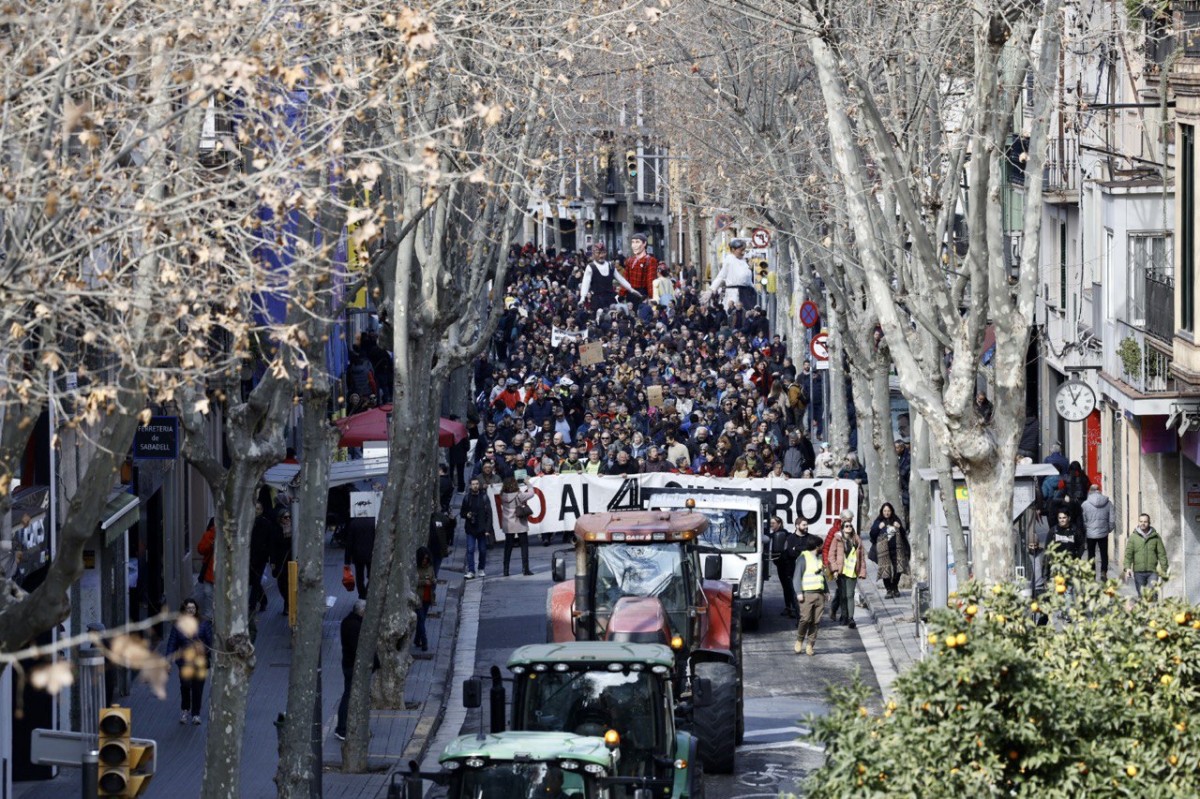La protesta pels carrers de Sabadell