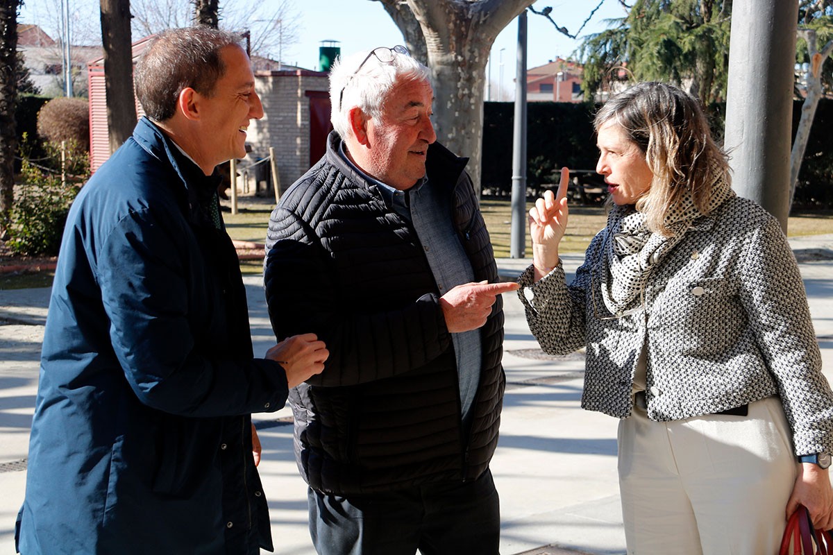 La presidenta de la CHE, Maria Dolores Pascual, en la visita d'este dimarts a Mollerussa.