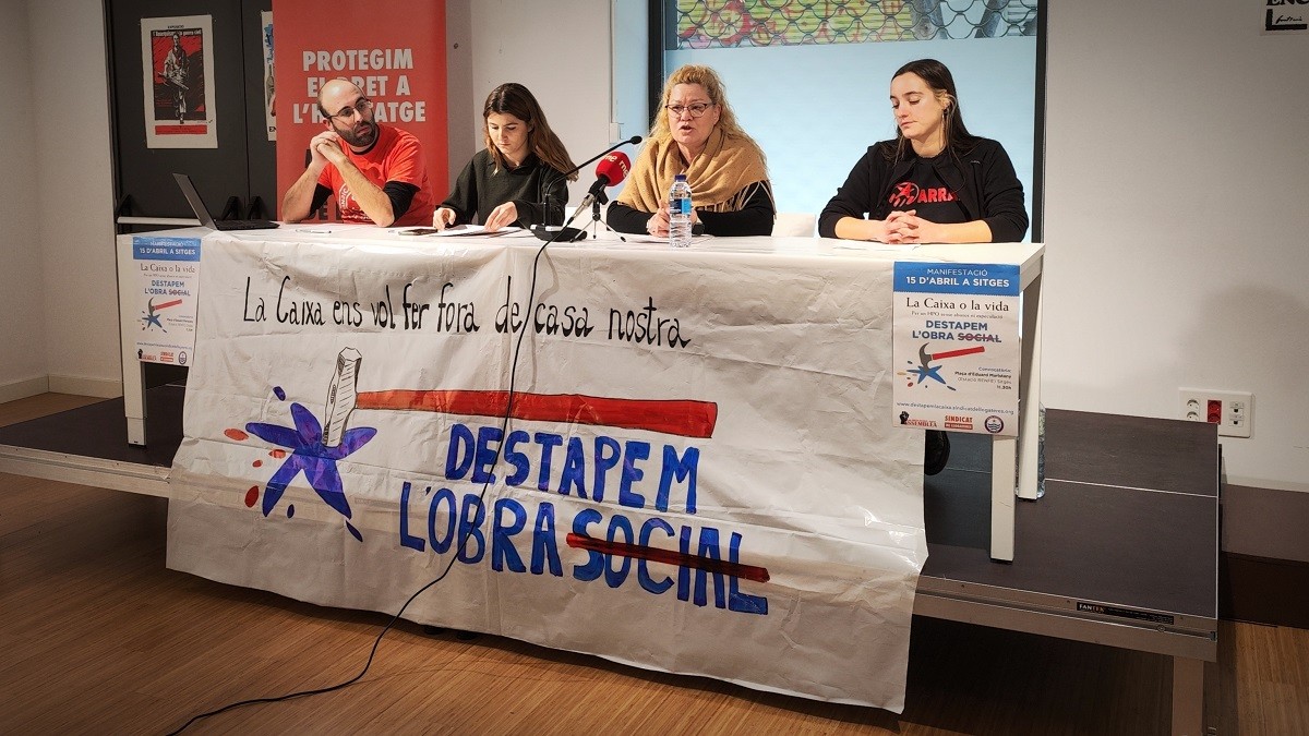 Presentació d'una campanya anomenada Destapem L'Obra Social
