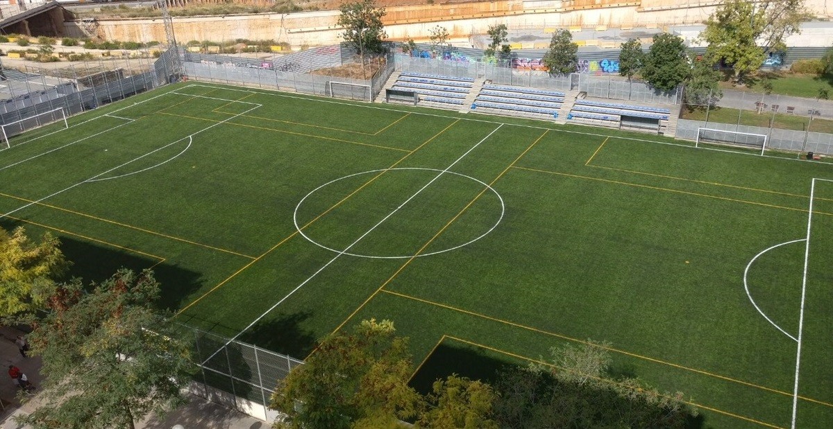 El Camp Muncipal Futbol Menorca de Barcelona, en una imatge d'arxiu