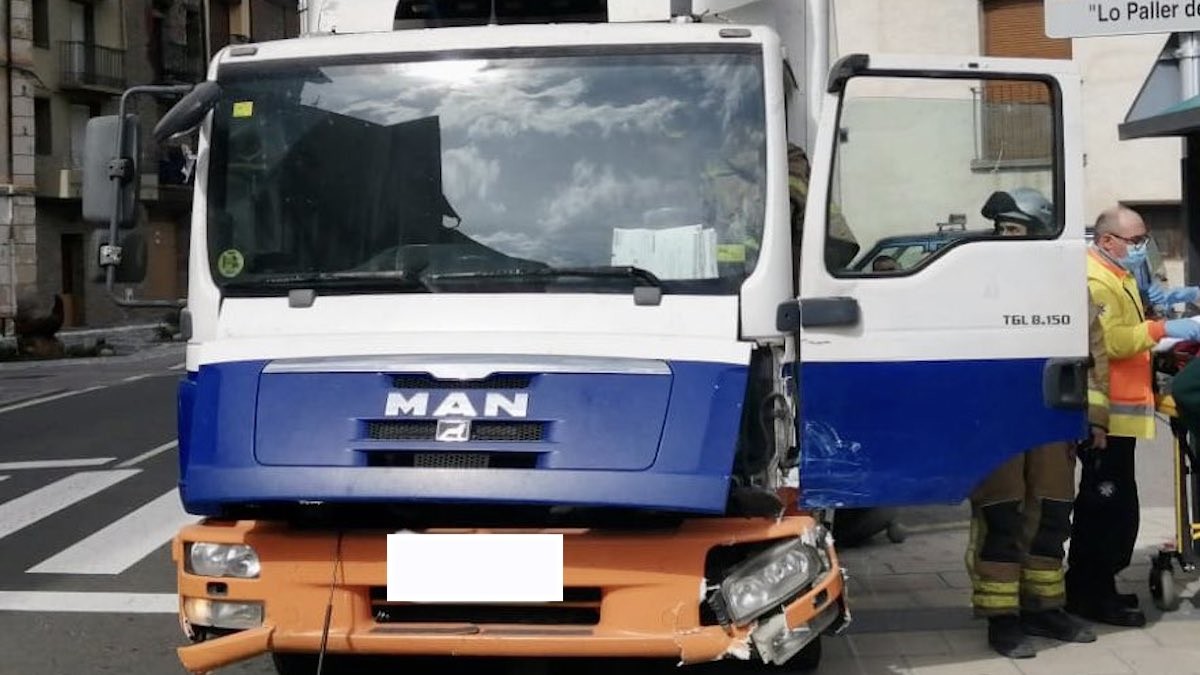 Imatge del camió implicat en l'accident
