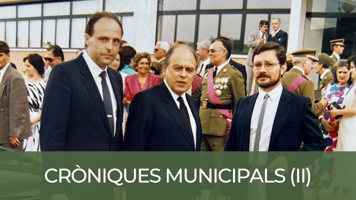 L'alcalde de Tremp, Miquel Verdeny i Tohà (1950-2022), amb el president de la Generalitat, Jordi Pujol