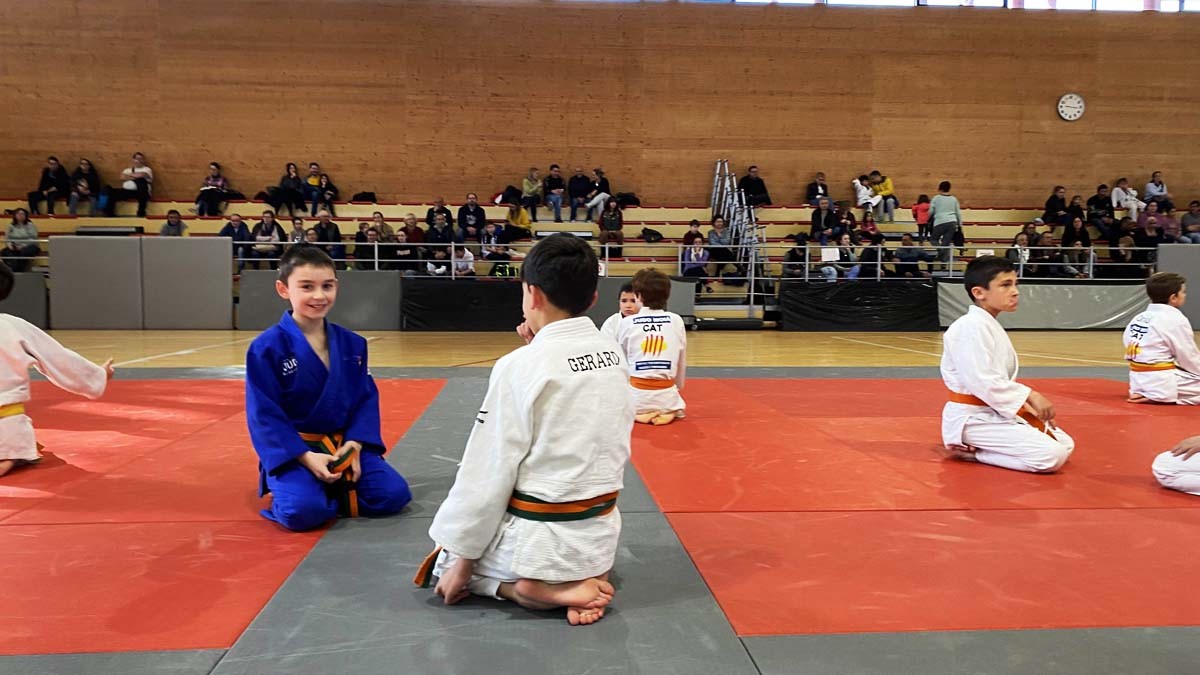 Escalfament a la Lliga Infantil de Judo de Manresa