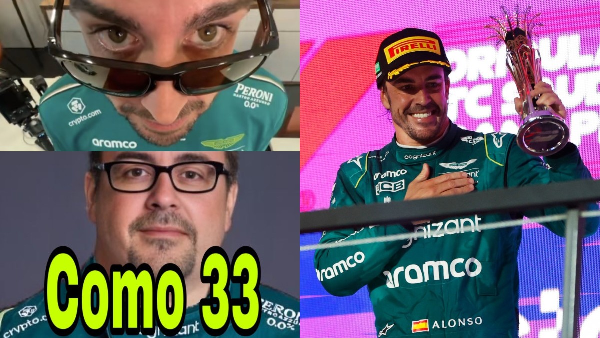Alonso celebrant l'últim podi a la F1 i dos dels seus mems a les xarxes socials