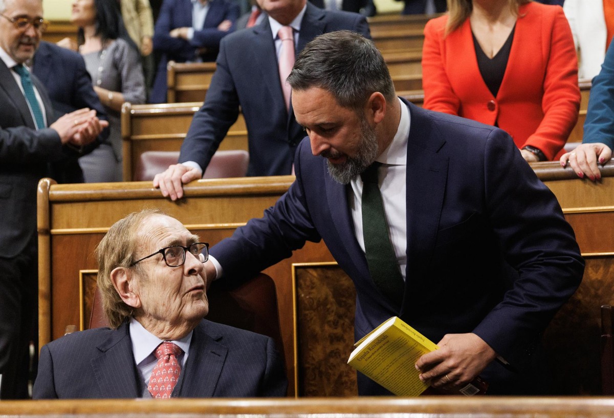 Ramón Tamames i Santiago Abascal, aquest dimarts al Congrés.