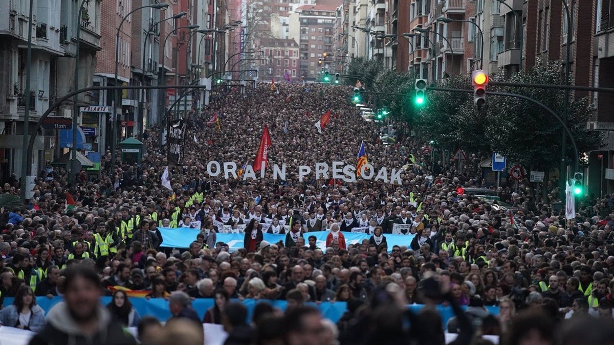 Manifestació a Bilbao en defensa dels drets dels presos d'ETA