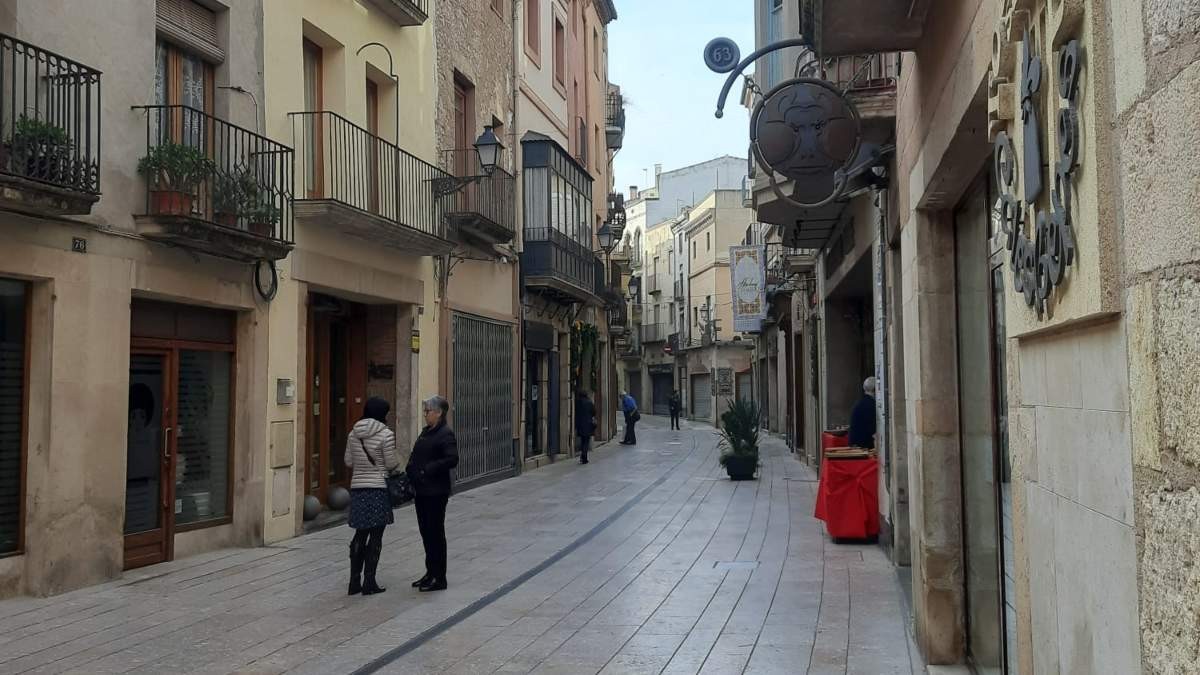 Imatge del carrer Major de Montblanc