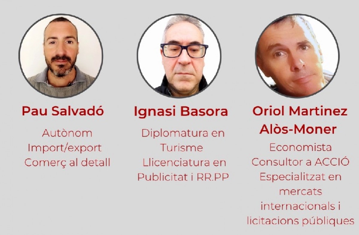 Pau Salvadó, Ignasi Basora i Oriol Martínez reflexionen aquest dissabte sobre economia i comerç al tendal de Reus en Moviment
