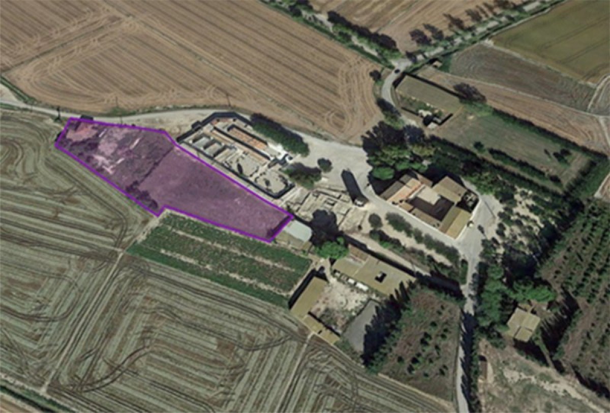 Ubicació dels terrenys del cementiri de l'Aldea on hi ha prevista l'ampliació 