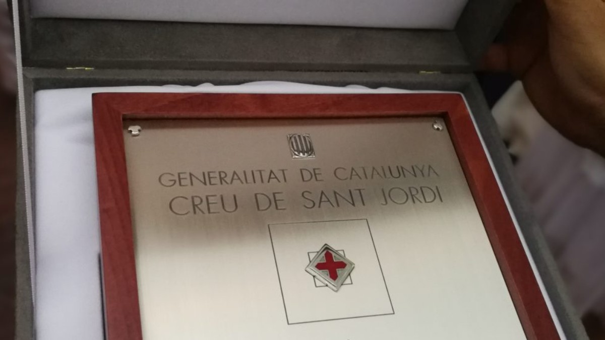 Imatge de la Creu de Sant Jordi que s'atorga a les entitats.