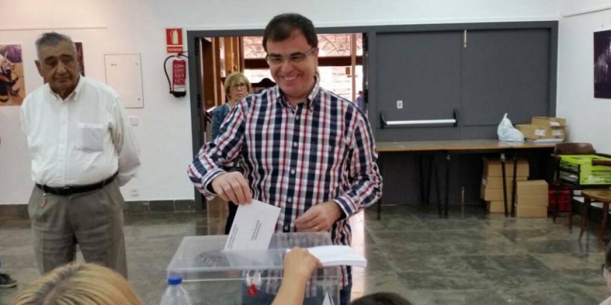 Joan Maria Molins, votant a Balaguer