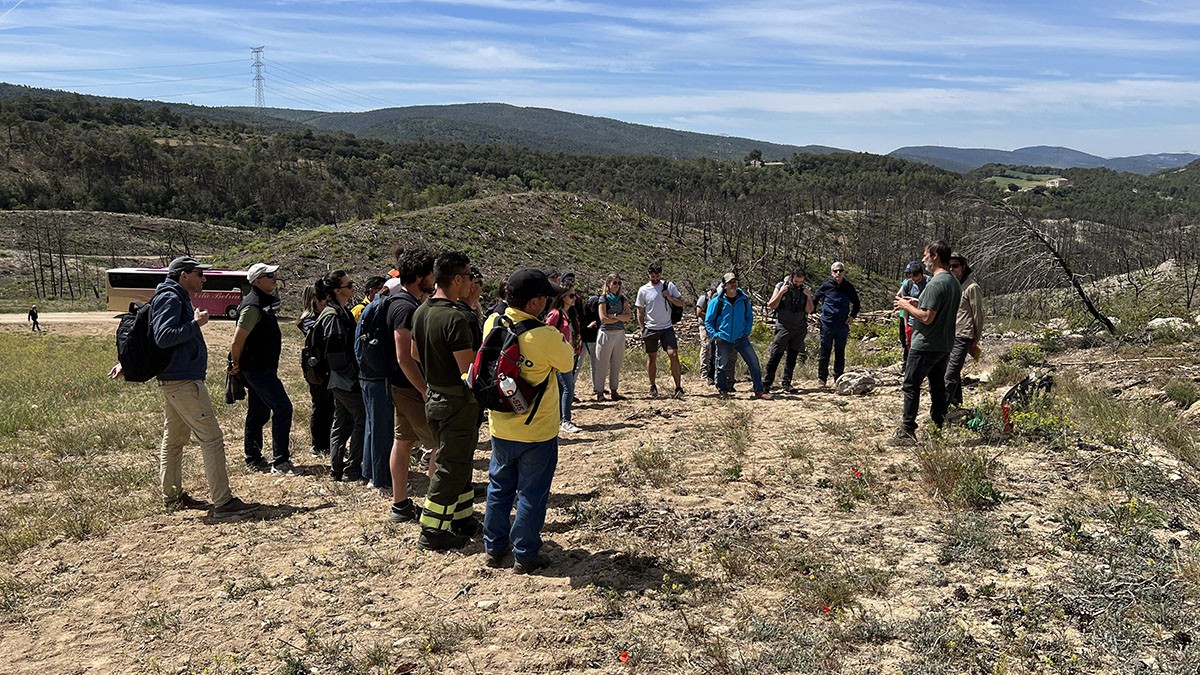 Els investigadors internacionals a la zona de l'incendi de Santa Coloma de Queralt