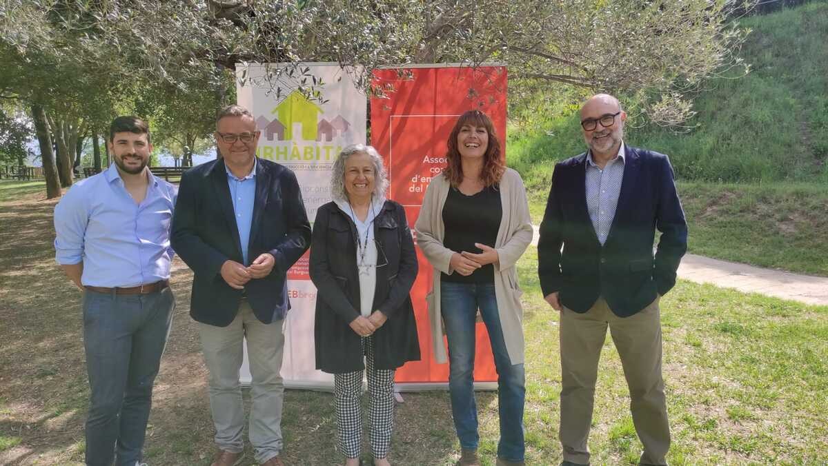 Lluís Vall, Josep Lara, Patrocini Canal, Rosa Prat i Josep Maria Serarols, en la presentació de la tercera edició de Firhàbitat