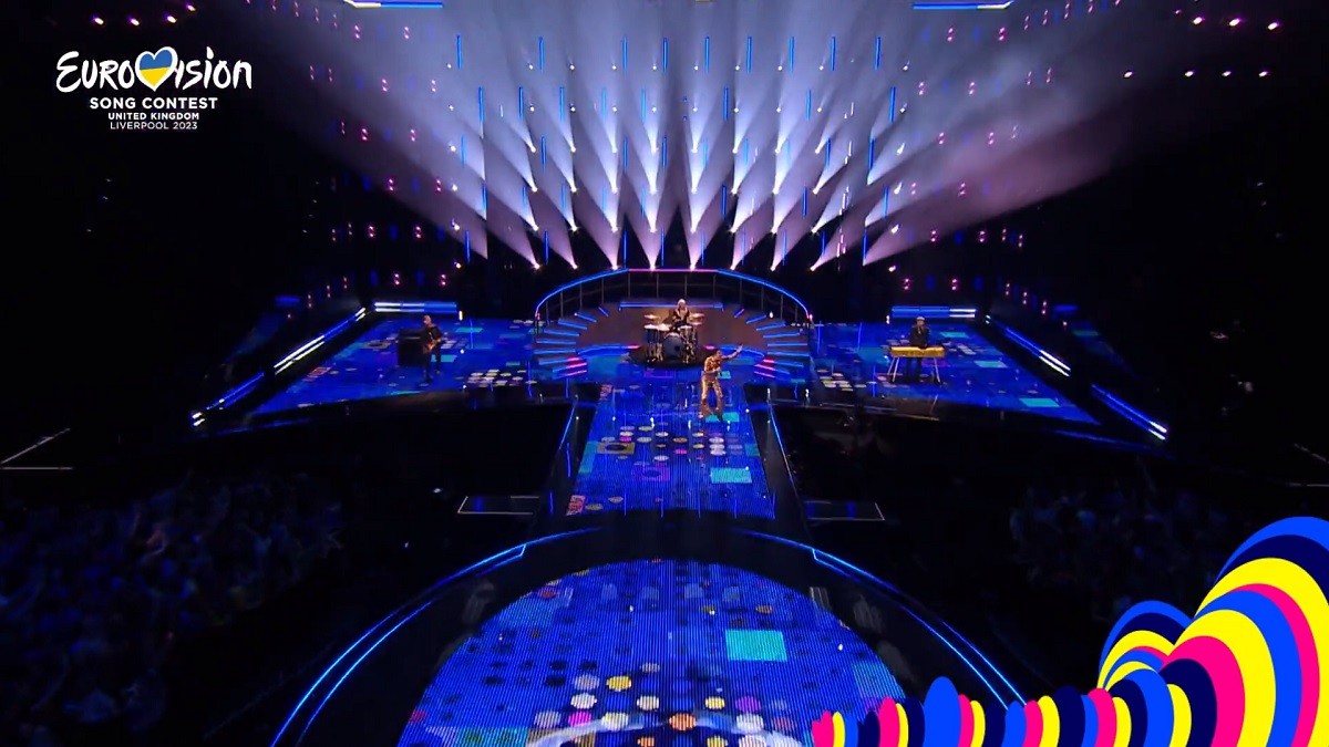 Una actuació durant la primera semifinal d'Eurovisió