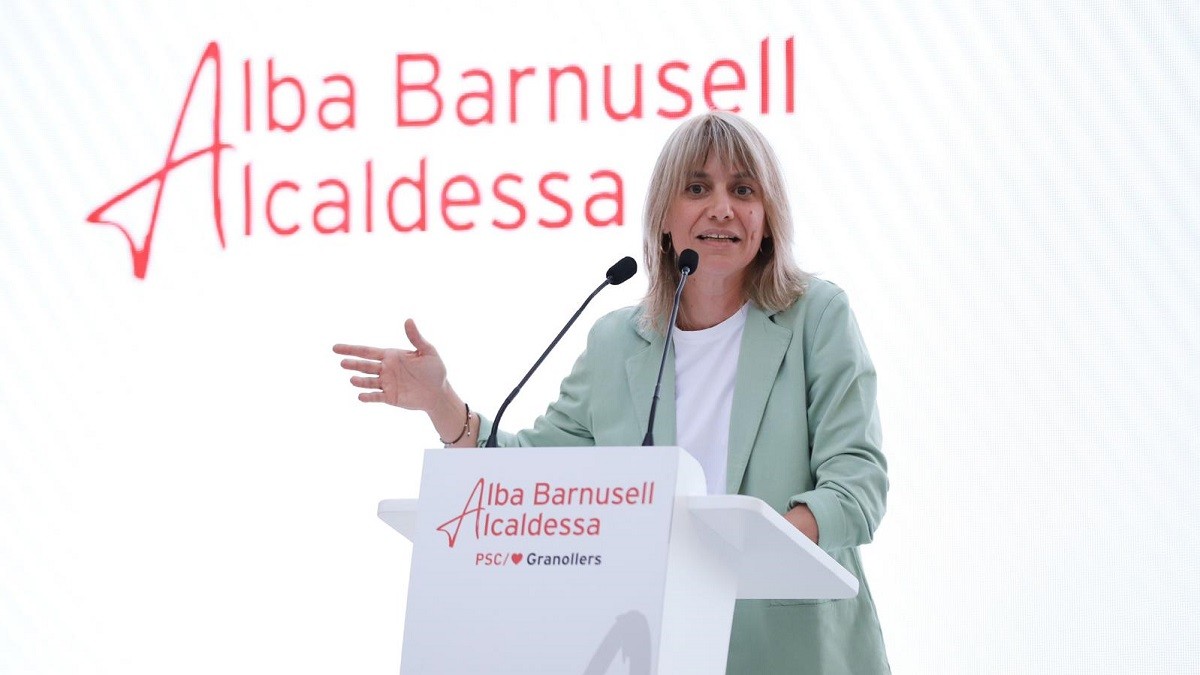 Alba Barnusell, durant un discurs.