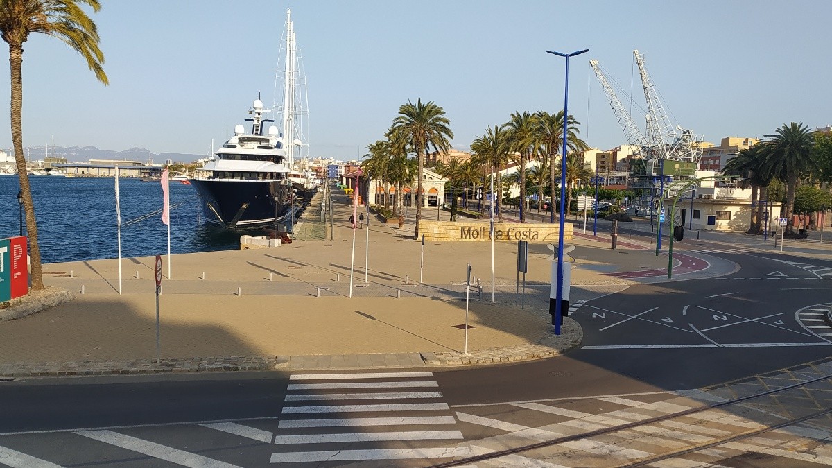 Imatge del Moll de Costa del Port de Tarragona.