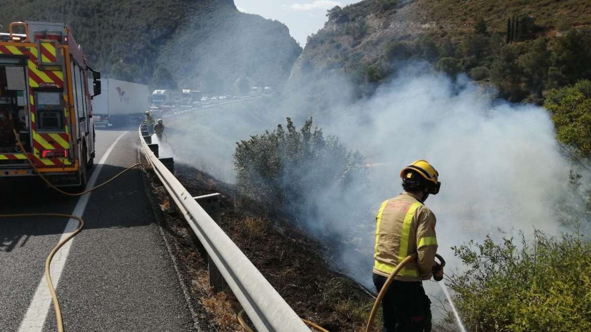 Imatge de l'incendi a Vilaverd